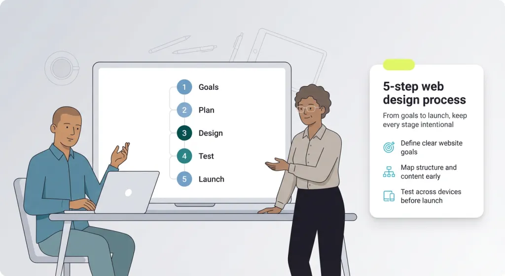 ホームページ制作の流れイメージ